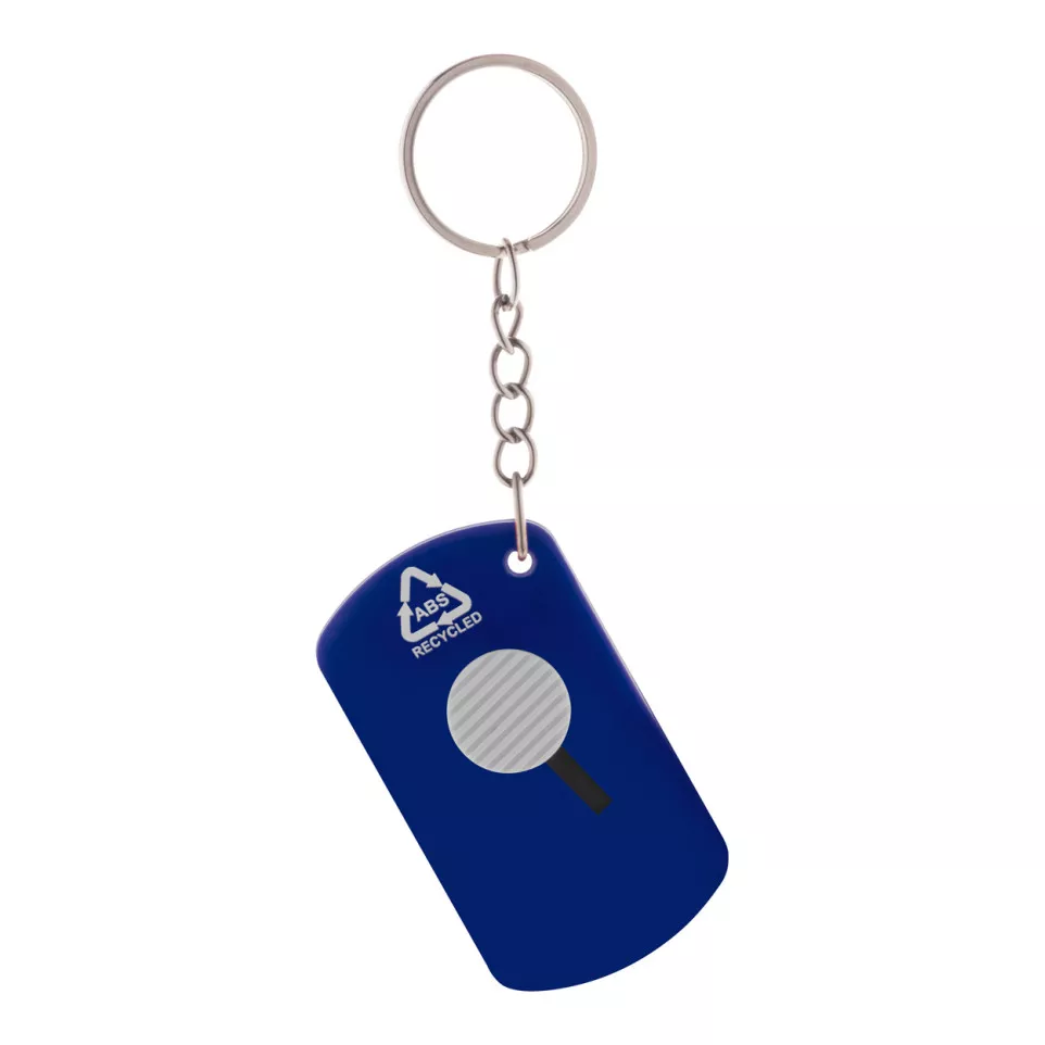 Parcelo blauw  sleutelhanger met mesje 