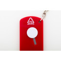 Parcelo red  paper knife keyring 