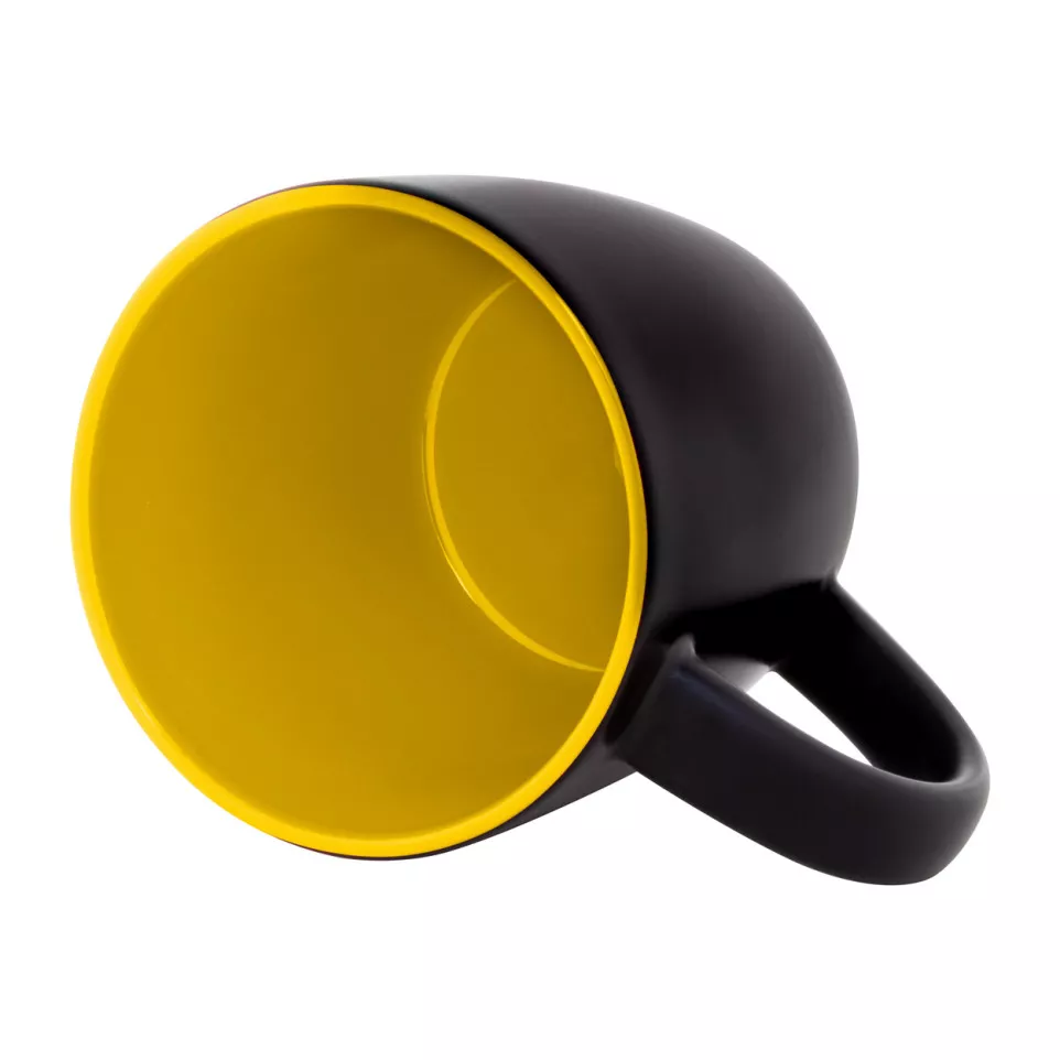 Sculptus yellow black mug 