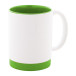 MultiColour Plus green white sublimation mug 