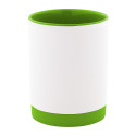 MultiColour Plus green white sublimation mug 