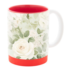 MultiColour Plus red white sublimation mug 