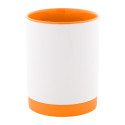 MultiColour Plus orange white sublimation mug 