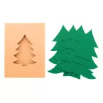 Tonsvik green  RPET Christmas cutlery holder set 