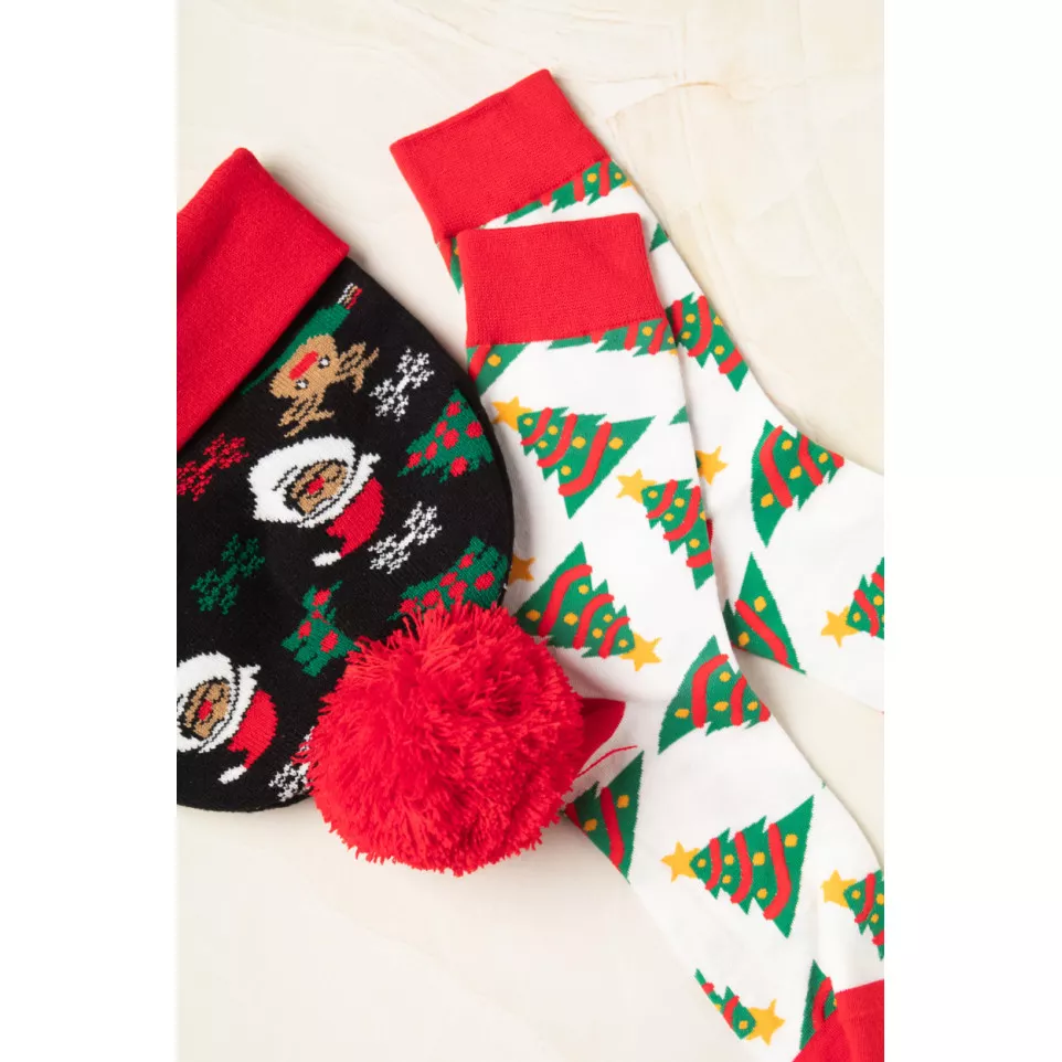 Morkved meerkleurig  Kerst wintermuts 