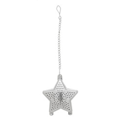 Suodatee silver  Christmas tea infuser, star 