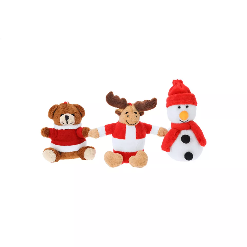 Velin meerkleurig  Kerst pluchen...