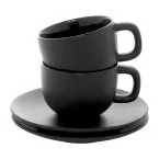 Caturra Plus black  cappuccino cup set 