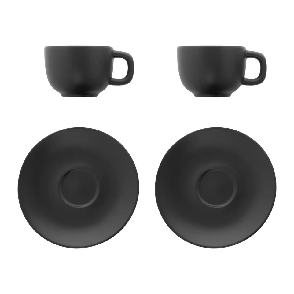 Caturra Plus black  cappuccino cup set 