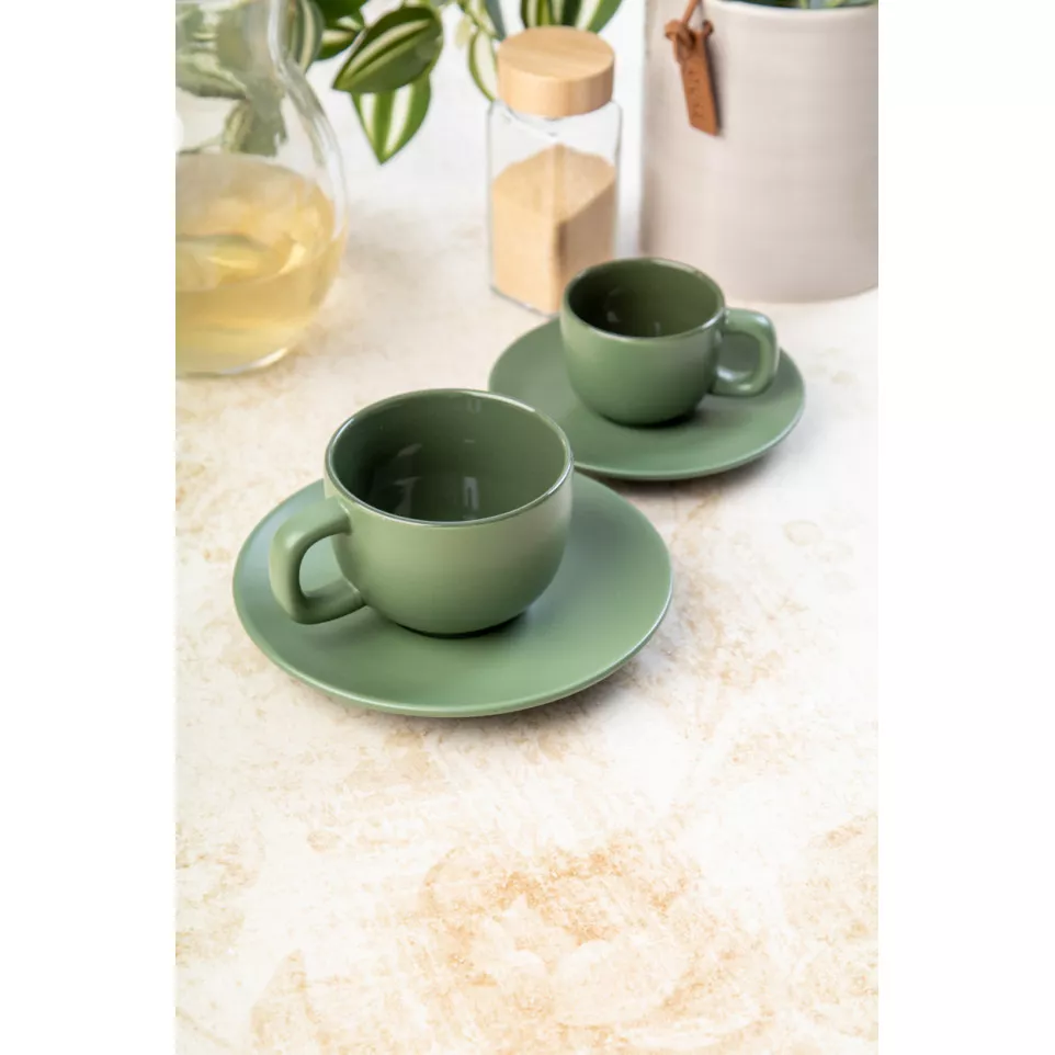 Caturra Plus green  cappuccino cup set 