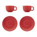 Caturra Plus red  cappuccino cup set 
