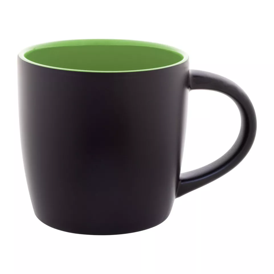 Sculptus green black mug 