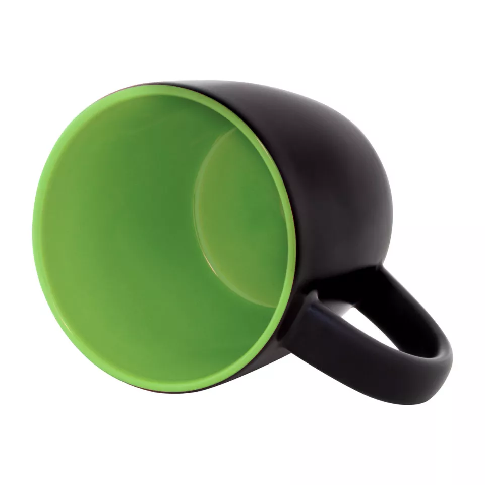 Sculptus green black mug 