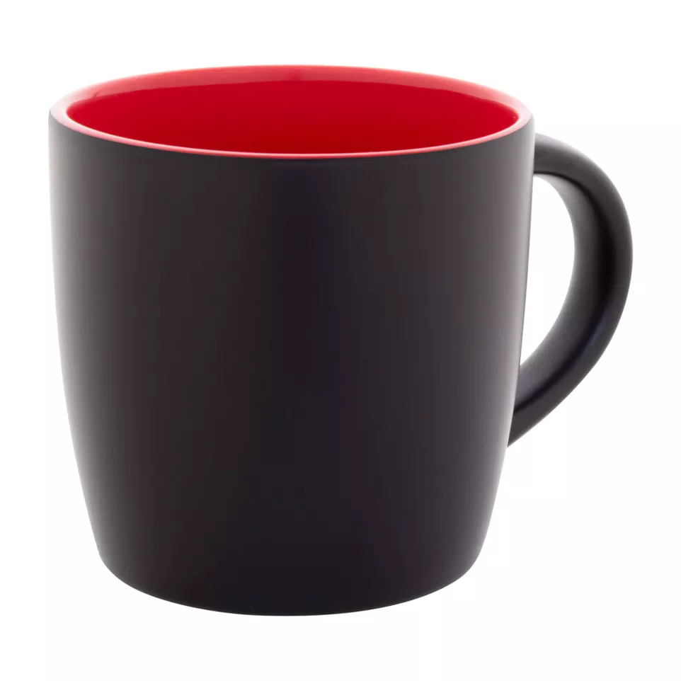 Sculptus red black mug 