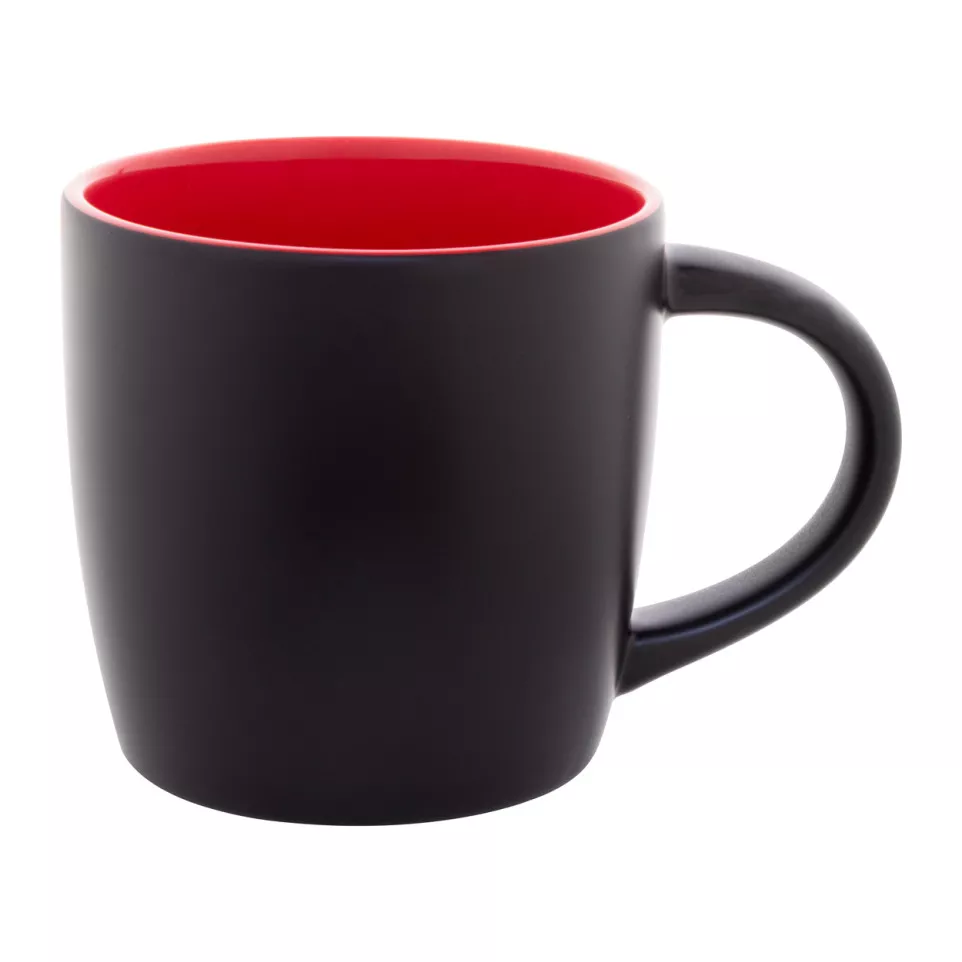Sculptus red black mug 