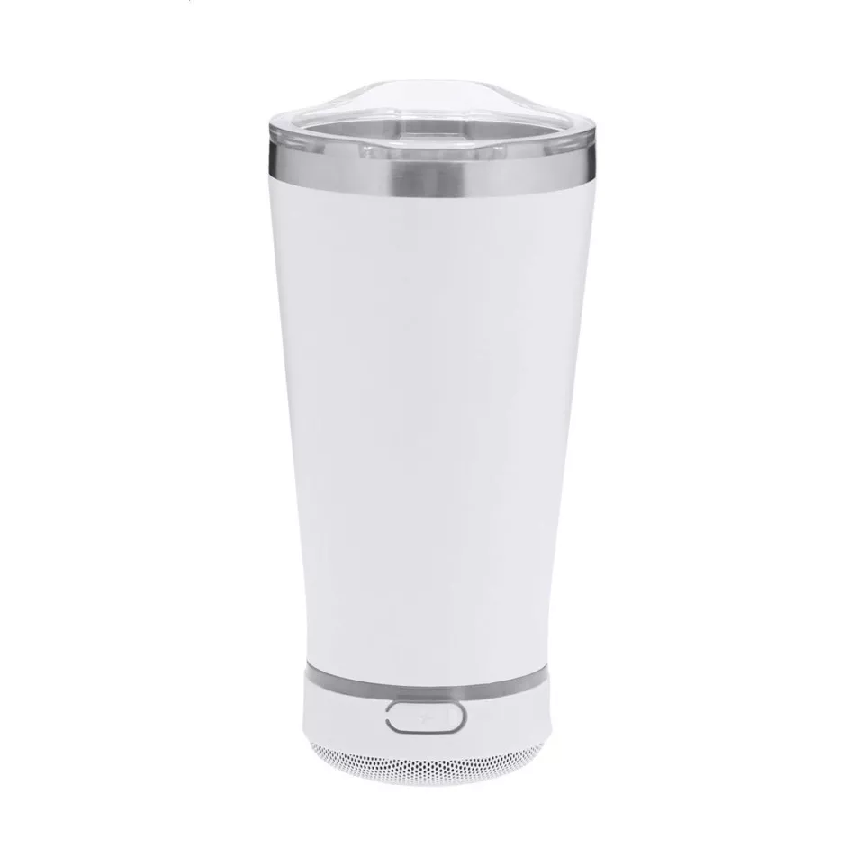 Duxen white  thermo cup with speaker 