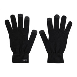 Retouch black  RPET touch screen gloves 