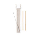 Piltu natural  bamboo straw set 