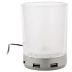 Tobi transparent  pen holder with USB hub 