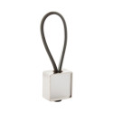 Blocky silver  keyring 