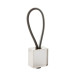 Blocky silver  keyring 