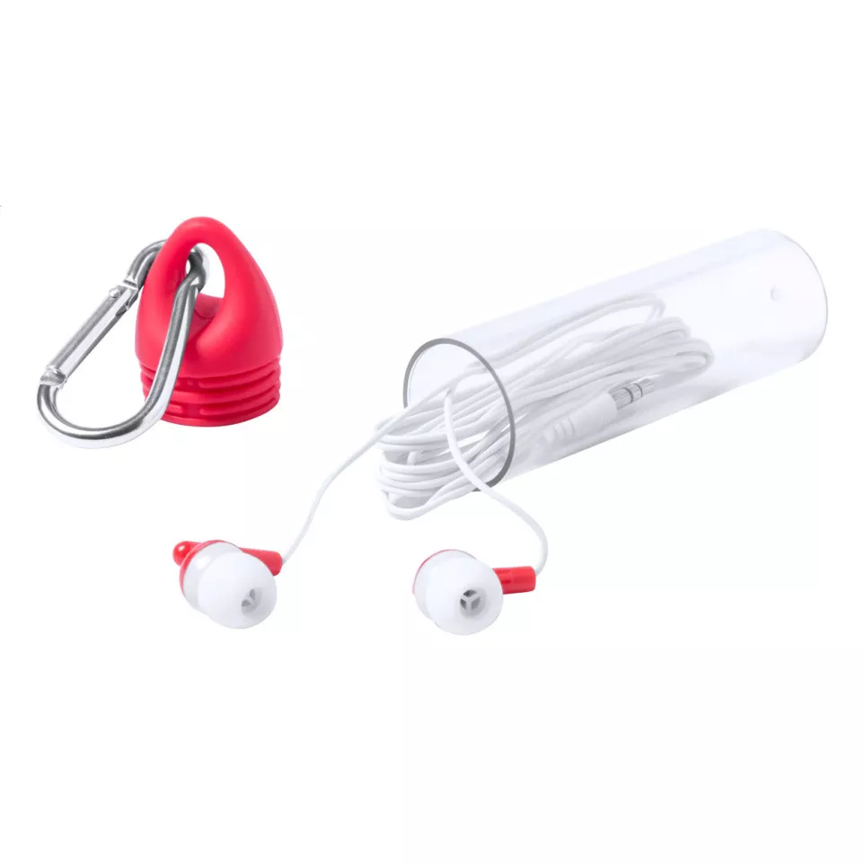 Kelty red white earphones 