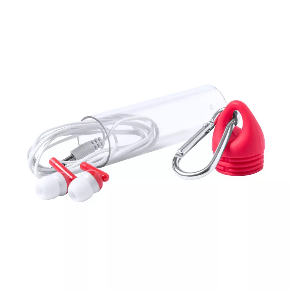 Kelty red white earphones 