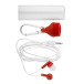 Kelty red white earphones 