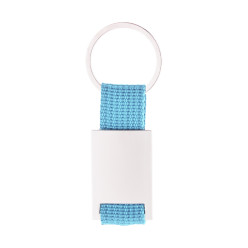 Poxil light blue silver keyring 