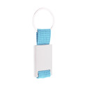 Poxil light blue silver keyring 