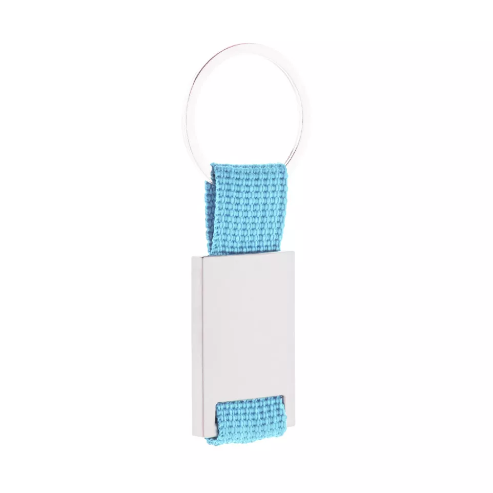 Poxil light blue silver keyring 