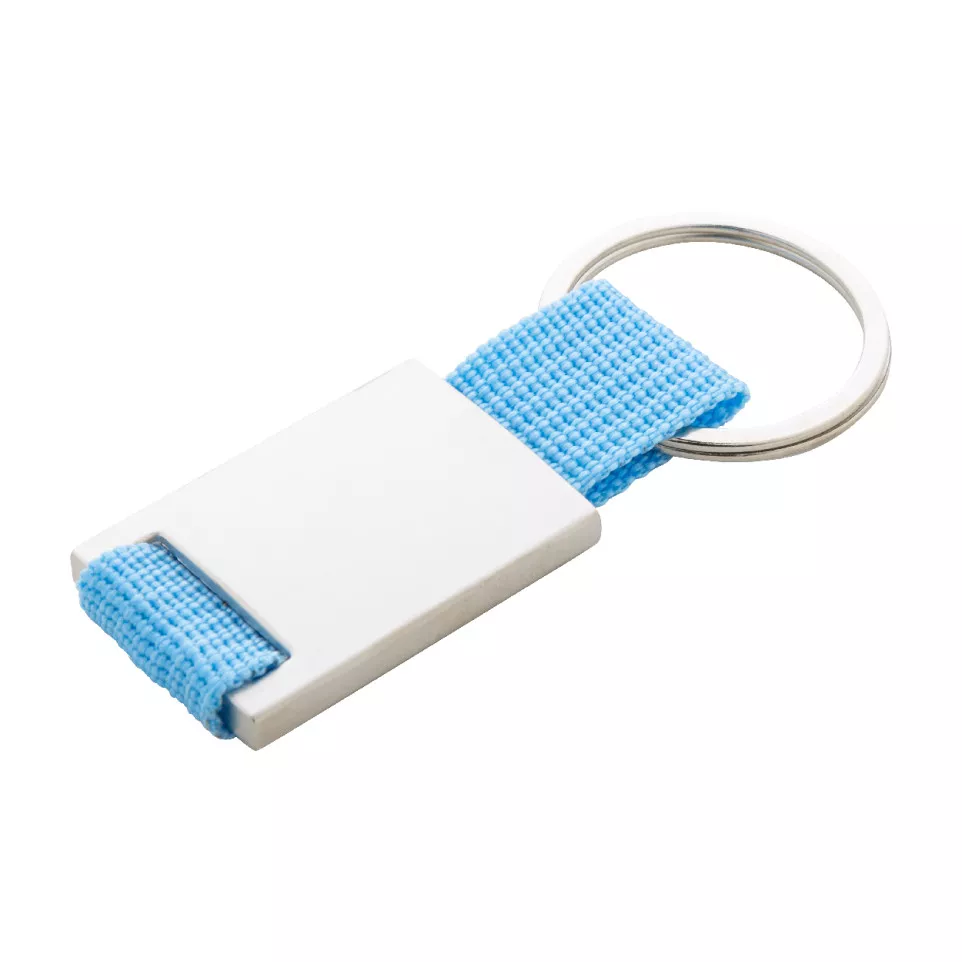 Poxil light blue silver keyring 