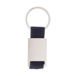 Poxil dark blue silver keyring 