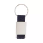 Poxil donker blauw zilver sleutelhanger 