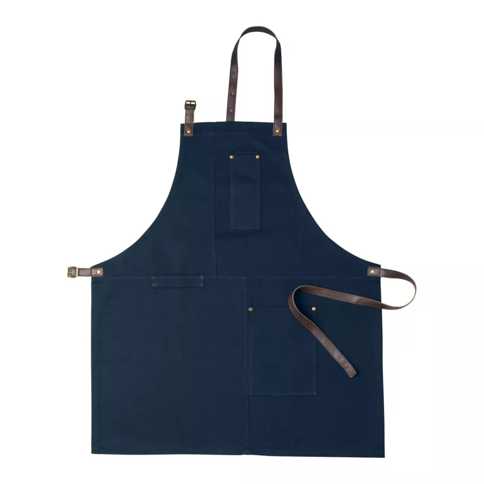James dark blue  cotton apron 