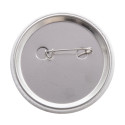 PinBadge RPET Maxi wit zilver button met pin 