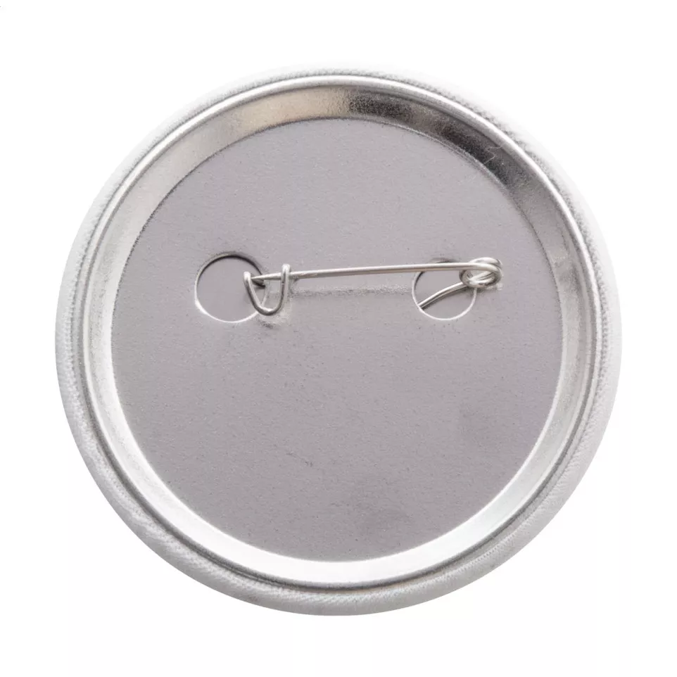 PinBadge RPET Maxi wit zilver button...