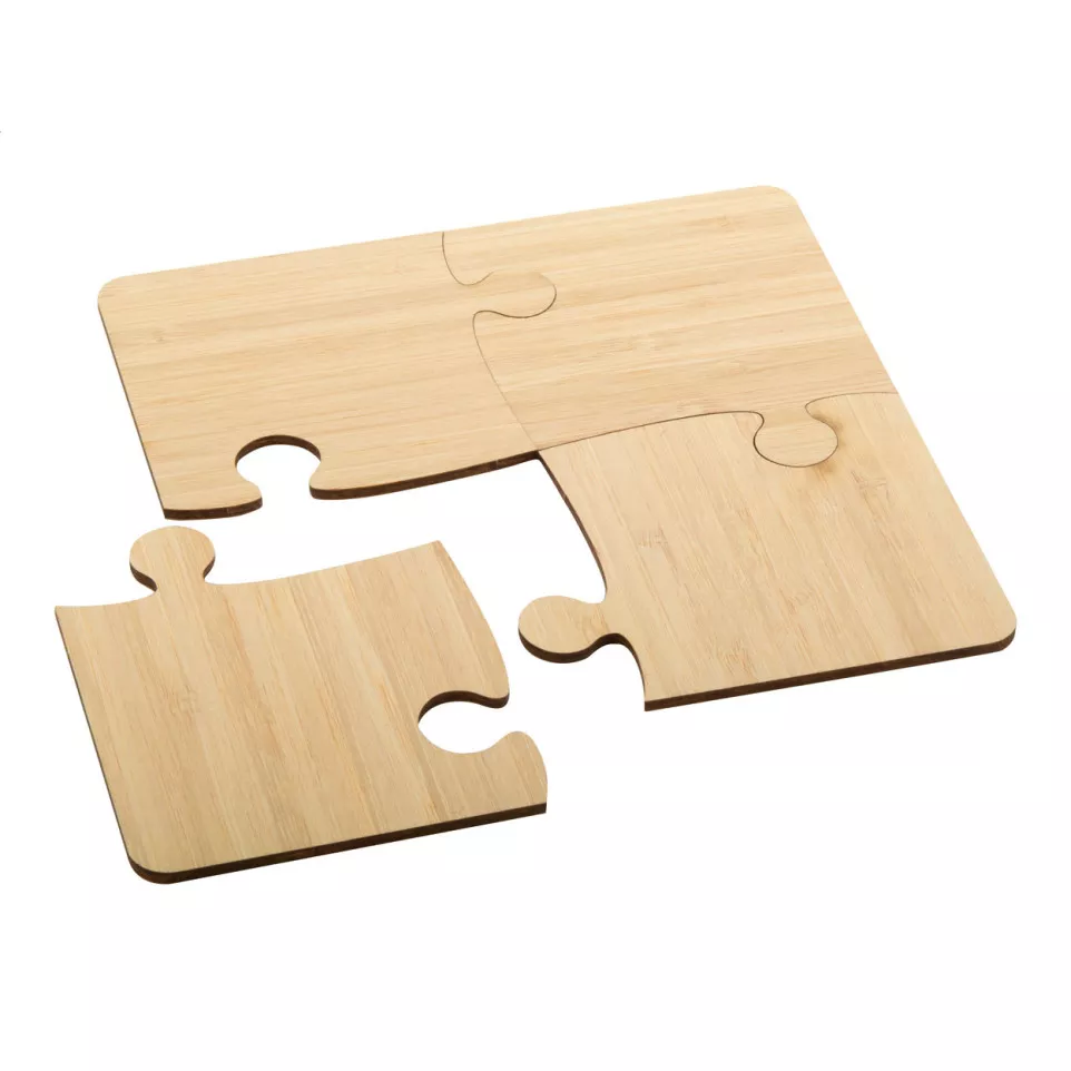 Zhuzzle natural  puzzle coaster 