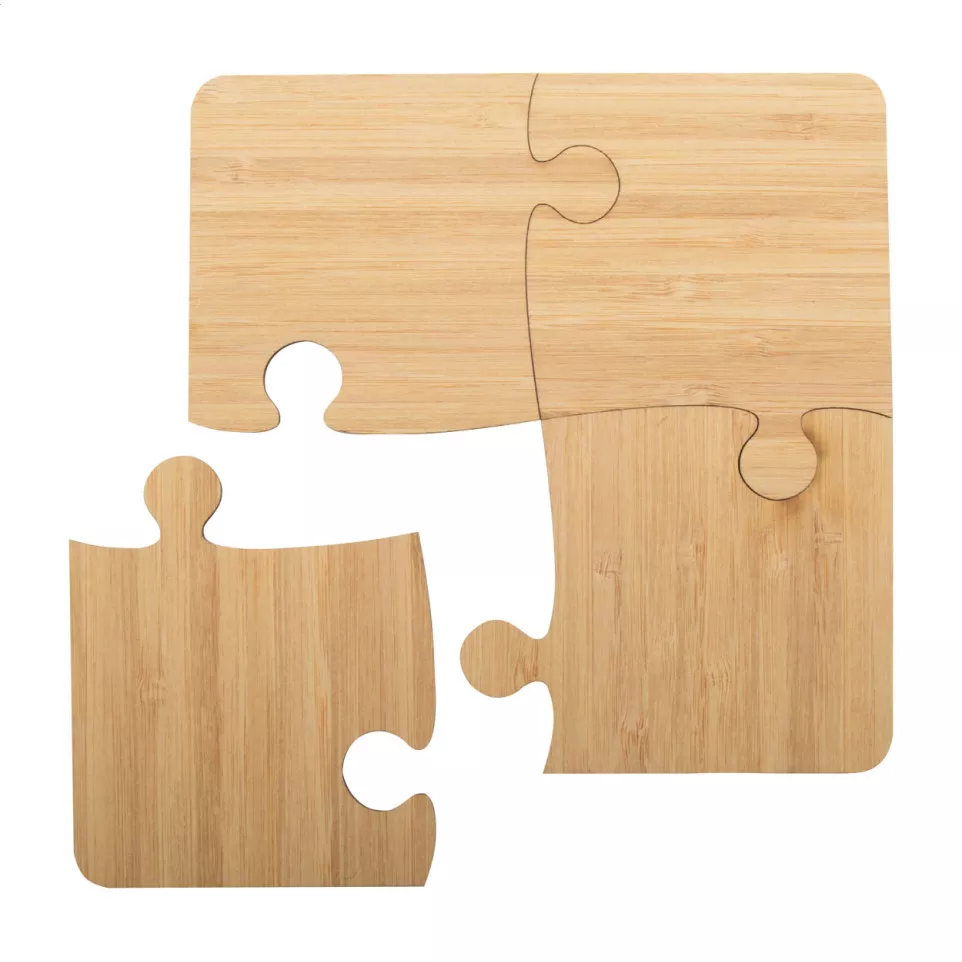 Zhuzzle natural  puzzle coaster 