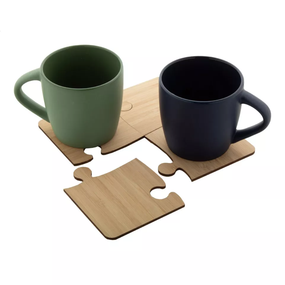 Zhuzzle natural  puzzle coaster 