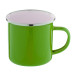 Enavint groen wit emaille mok 