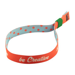 SuboWrist RPET vert blanc bracelet festival personnalisable 