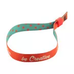 SuboWrist RPET rouge blanc bracelet festival personnalisable 