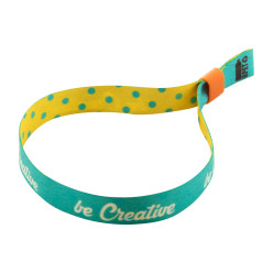 SuboWrist RPET orange blanc bracelet festival personnalisable 