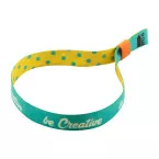 SuboWrist RPET orange white custom festival bracelet 