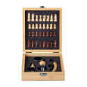 Kaspar natural  chess wine set 