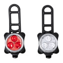 Bilux black  rechargeable bicycle light set 