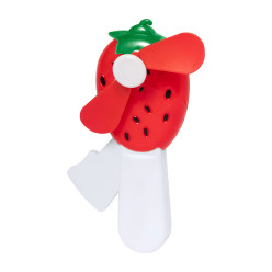 Amalfi multicolour  hand fan, strawberry 