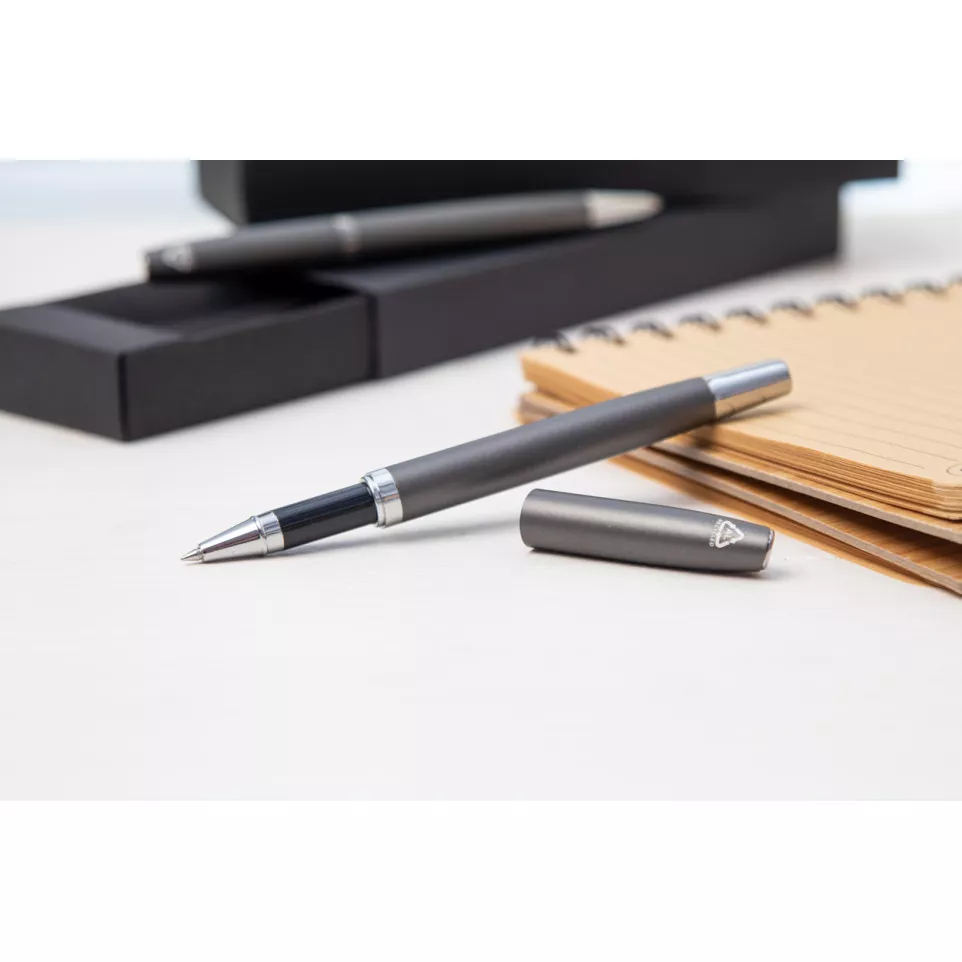 Redivi gris  parure stylo métal 