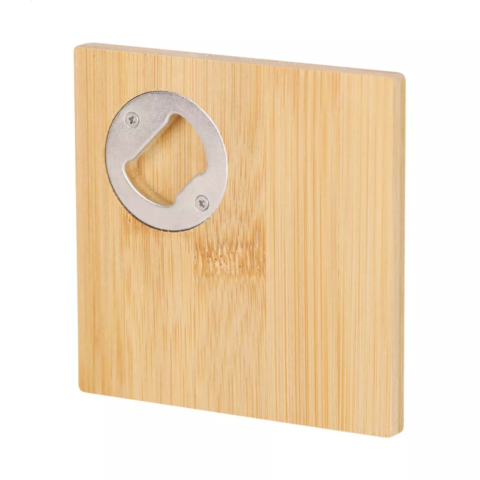 Squnito natural  bottle opener coaster 